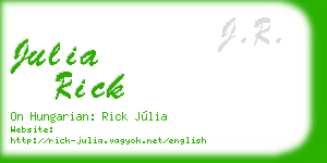 julia rick business card
